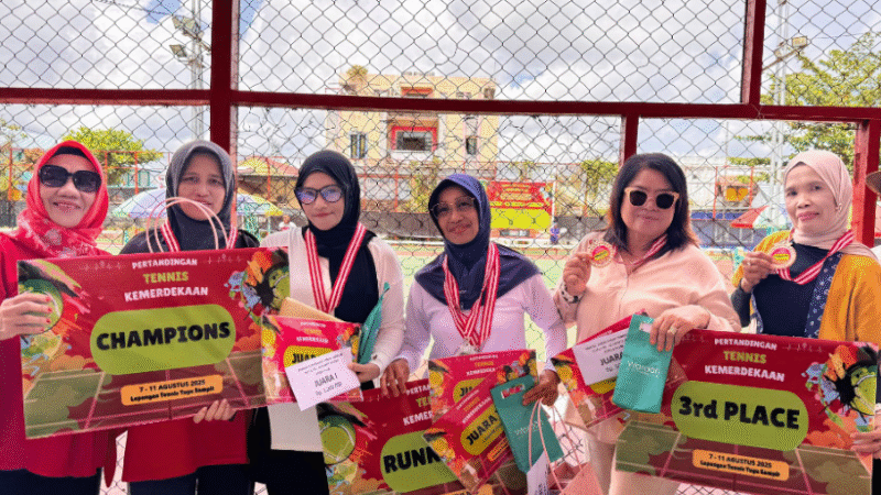 Meriahkan HUT ke-80 RI, Dardiansyah- Fendy Raih Kejuaraan Tennis