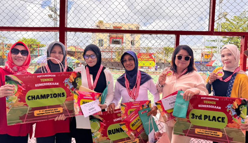 Meriahkan HUT ke-80 RI, Dardiansyah- Fendy Raih Kejuaraan Tennis