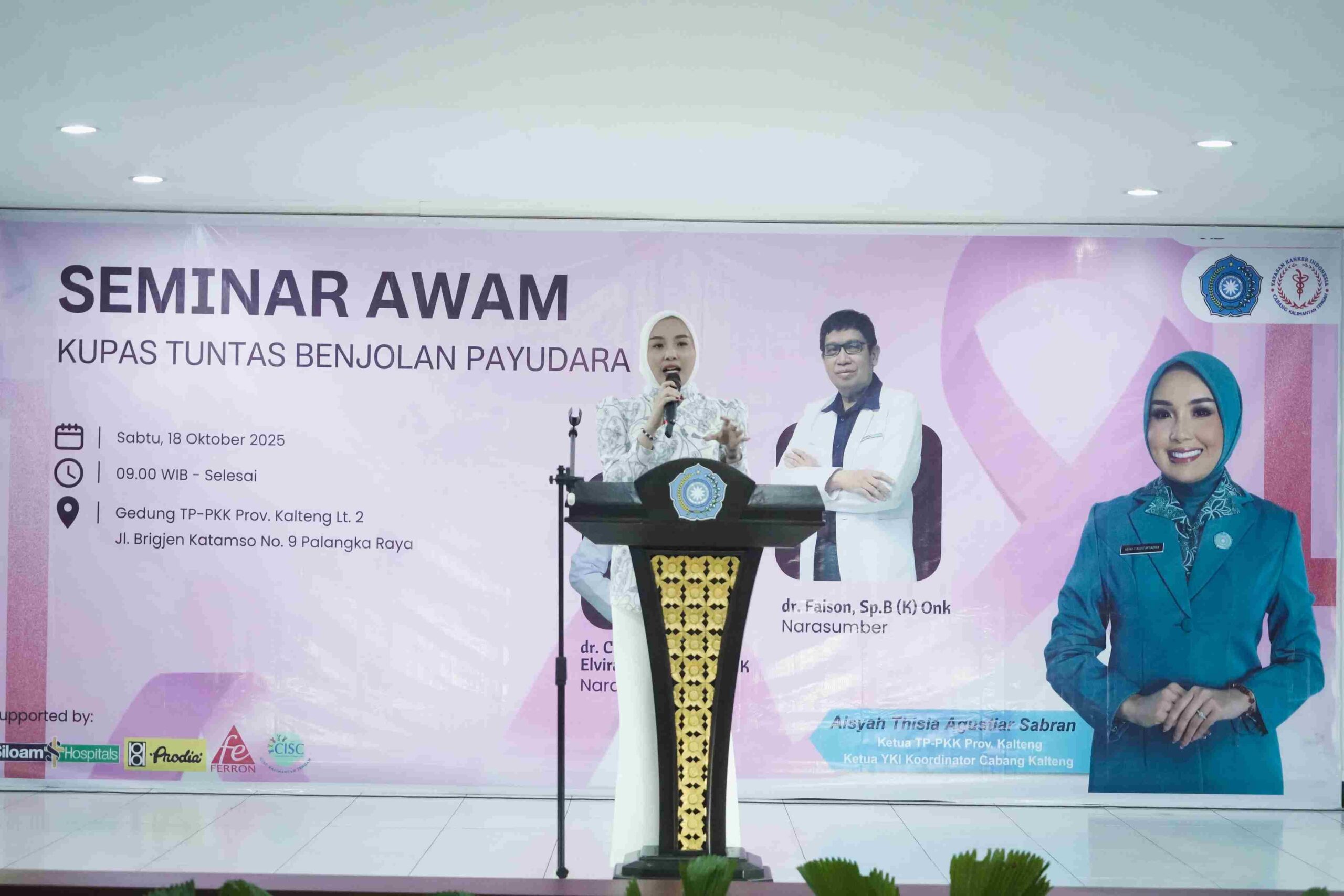 Peringati Bulan Kepedulian Kanker, YKI Kalteng Gelar Seminar Awam Kupas Tuntas Benjolan Payudara
